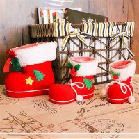 3 Size Christmas Gift Candy Gift Holder Home Party Decor Christmas Santa Claus Candy Boots Kids Child Mini Xmas Tree Decoration Socks Tights