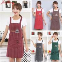 【hot sale】☇♨☇ D13 Flash Sale Pure cotton bib apron household kitchen hand wipe apron fashion one-piece overalls waterproof and oil-proof apron large pocket apron