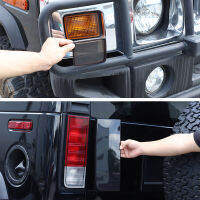 สำหรับ Hummer H2 2003-2009รถจัดแต่งทรงผม ABS Blackened รถด้านหน้าไฟเลี้ยวฝาครอบป้องกันโคมไฟสติกเกอร์รถอุปกรณ์เสริม