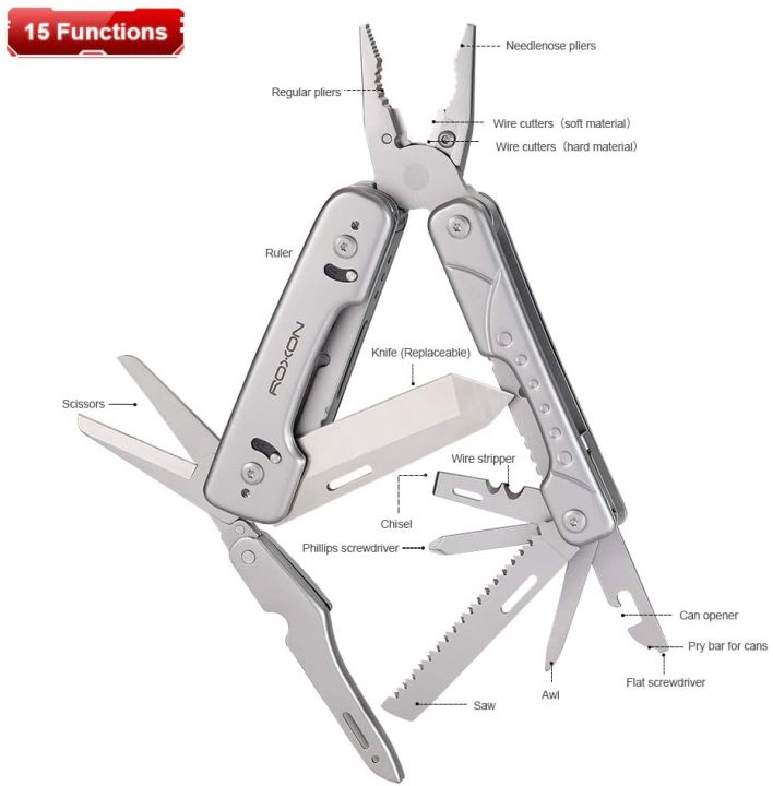 multitool-มีดพับ-อเอกประสงค์-roxon-phantom-s802-15-in-1-ที่สามารถเปลี่ยนใบมีดตามการใช้งานได้-ถึง-11-แบบ