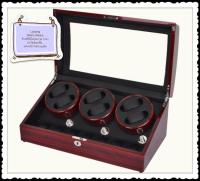 Lunping Watch Winder กล่องหมุนนาฬิกา ออโตเมติก แบบอโตเมติก 6 เรือน ควอตซ์ 7 เรือน สีน้ำตาลลายไม้/สีดำ  (มีรับประกัน)