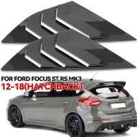 Carbon Fiber Color Rear Side Vent Quarter Window Louver Shutter Cover for Focus MK3 ST Hatchback 2012-2018