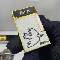 ☽ Memorial Lacquer Lighters Picasso Bright Sound Peace Dove St Paris DP Brand Gas Butane Refillable Smoking Gadgets For Smoker