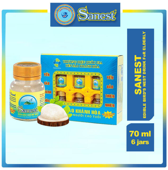 Sanest Khanh Hoa Bird's Nest Drink for Elderly Sugar Free in jar 70ml
