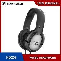 HD206 Sennheiser 3.5มิลลิเมตรหูฟังมีสายชุดหูฟังแบบสปอร์ตหูฟังเพลงแยกเสียงรบกวนเบสหนักสำหรับ Roid