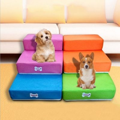 2 Steps Foldable Mat Stairs Removable Cat Bed Cushion Pet Stairs