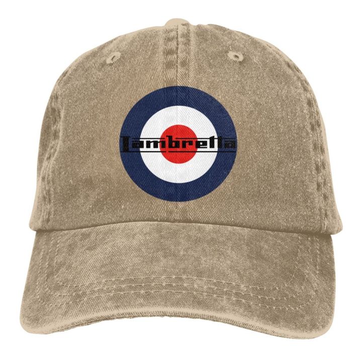 cap-cool-fashion-lambretta-logo-on-target-print-top-quality-cotton-baseball-cap