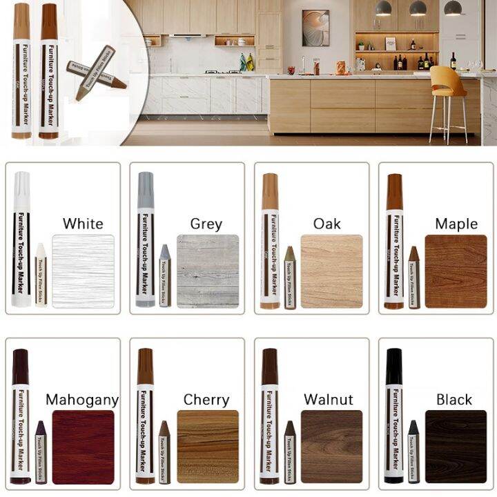 Wooden Furniture Repair Pen Touch Up Markers Filler Sticks Wood Scratch Restoration Kit Patch