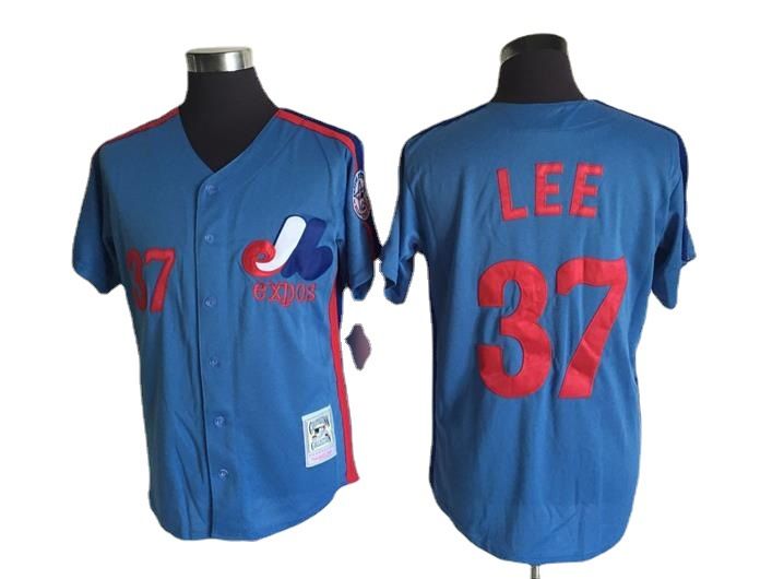 mlb-baseball-uniform-embroidered-expos-basebal-jersey-raines-carter-retro-hof-jersey