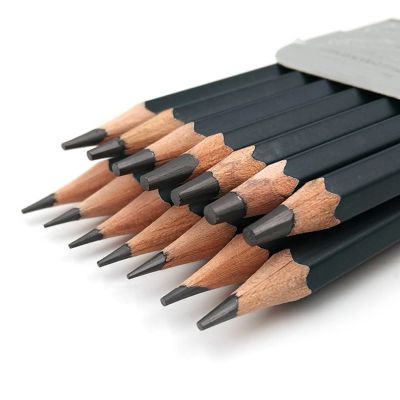 14Pcs/Set Professional Sketch Drawing Pencil Set HB 2B 6H 4H 2H 3B 4B 5B 6B 10B 12B 1B Painting Writing Pencil Stationery Supply