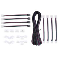 16.4FT(5M) 4-Pin RGB LED Strip Extension Cable,LED Strips Connectors Kits for 5050 Flexible RGB LED Strip Light