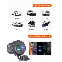 ABCD ศัพท์12V-24V 22.5W สำหรับ QC 3.0 Dual USB Power Adapter ชาร์จ Outlet Fast Charg
