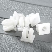 50Pcs 5mm Hole Auto Fastener White Car Plastic Push Rivet Fender Clips Fender Bumper Door Side Skirt Retainer Universal Towels