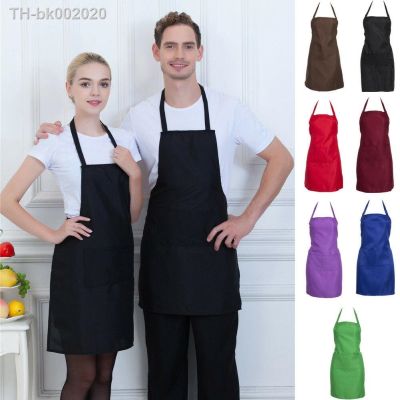 ✺﹍☌ Adjustable Cooking Kitchen Apron For Woman Men Chef Waiter Cafe Shop BBQ Hairdresser Aprons Custom Gift Bibs Wholesale