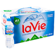 Thùng 24 chai nước khoáng Lavie 500ml