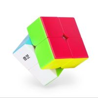 Qiyi 2X2 Kubus Ajaib 2 Oleh 2 Kubus 50Mm Stiker Saku Cepat Kubus Teka-Teki Mainan Pendidikan Profesional Unak-Anak Tuk Kubus Cubus Cubo