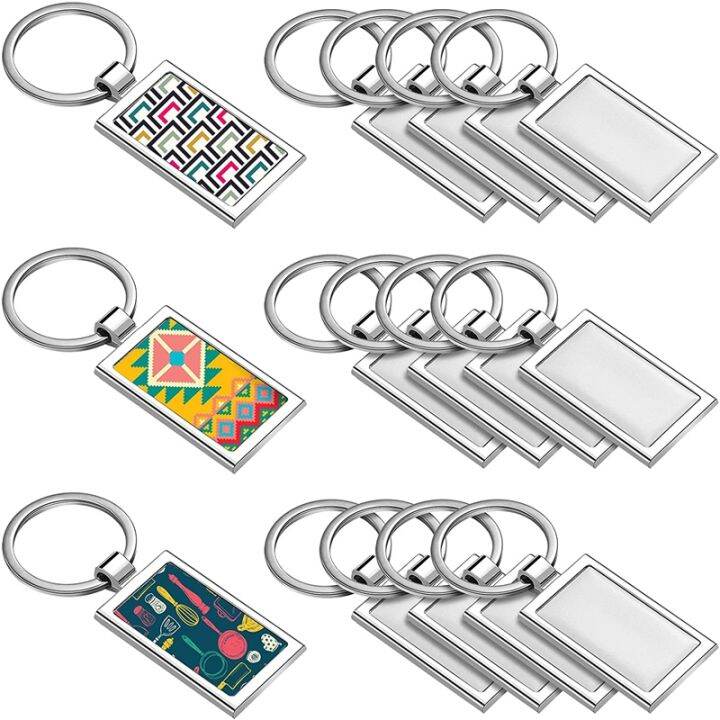 12-pieces-sublimation-blank-keychain-rectangle-metal-heat-transfer-keychain-blank-key-rings-for-diy-crafts-supplies