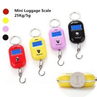 Mini Digital Scale 25Kg 5g Electronic Fishing Weight Pocket Luggage Scales Hanging Hook Mini Keychain LCD Weighing Balance Luggage Scales