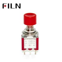 Red ON-(ON) small Toggle Switches 3Pin 6mm Mini Momentary Automatic return Push Button Switch