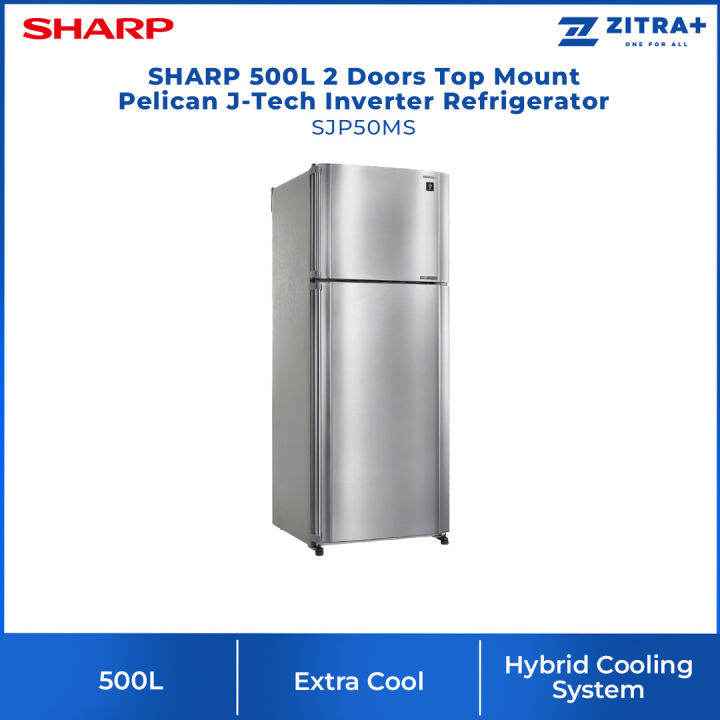 SHARP 500L 2 Doors Top Mount Pelican J-Tech Inverter Refrigerator ...