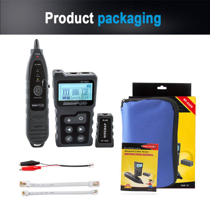 NOYAFA NF8209 RJ45 Cable Tester Network Cable Tester Wire Tracker PoE
