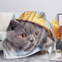 Ready Stock Cute Cat Pattern Flannel Throw Blanket for Couch, Bed Decor, Soft, Lightweight, Warm, Adults, Travel, Camping Gifts, Teens