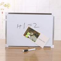 กระดานไวท์บอร์ด กระดานไวบอร์ด กระดานลบได้ Whiteboard double side ขนาด 35x25 เซนติเมตร เขียนได้ 2ด้าน ฟรีคลิปแม่เหล็ก และปากกา Simpletech