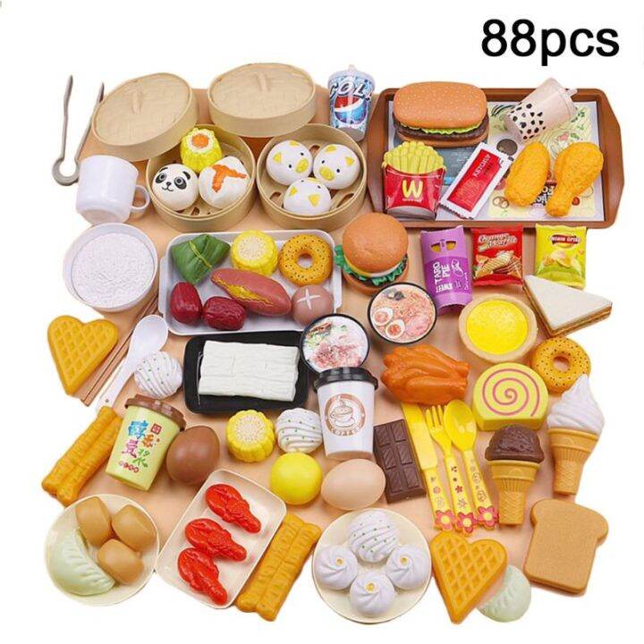 565888pcsset-children-simulation-steamer-burger-set-meal-food-kitchenware-kit