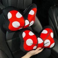 Car Pillow Headrest Lumbar Pillow Cute Bowknot Back Cushion Car Seat Female Lovely Neck Girls Lady Wholesale Car Accessories