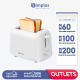 Simplus Outlets🔥Toaster สินค้าขายดี เครื่องปิ้งขนมปัง มีถาดรองเศษขนมปัง ใช้ในครัวเรือน  ปรับระดับความร้อนได้  เครื่องทำอาหารเช้าแบบมัลติฟังก์ชั่น
