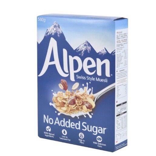 thebeastshop-3x-560g-alpen-อัลเพน-มูสลี่-oat-muesli-เกล็ดข้าวโอ๊ตและข้าวสาลีสูตรไม่มีน้ำตาล-ข้าวโอ็ต-อาหารเช้า