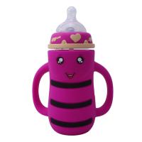 Baby Bottle Kids Cup Striped Bee Wide Mouth Children Training Cups Cute Baby Drinking Water Handle Feeding Bottle