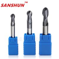 เครื่องตัดมิลลิ่งเคลือบโลหะผสมเครื่องมือเหล็กทังสเตน Cnc Maching Hrc50 Ball Nose Endmills SANSHUN เครื่องตัดมิลลิ่งยอดนิยม Endmill