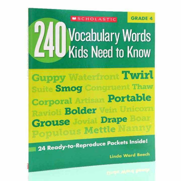 Original English vocabulary words kids need to know grade 4 240 words ...