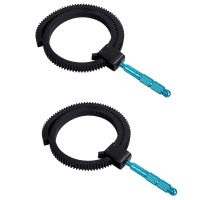 2X Focus Ring,Zoom Ring Zoom Gear Focus with Aluminum Alloy Handle Compatible for Digital SLR Camera