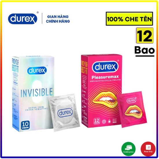 Bao cao su gai durex pleasuremax và durex invisible tăng cảm giác quan hệ. - ảnh sản phẩm 1