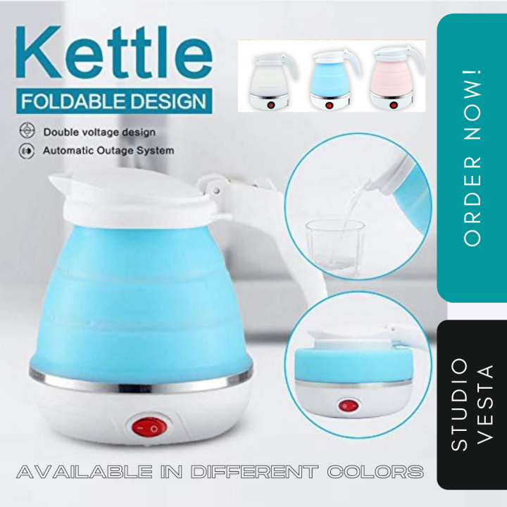 T-magitic Travel Foldable Electric Kettle, Collapsible Electric Kettle Food Grade Silicone Small Electric Kettle Boiling water,Dual Voltag