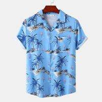 1 New Horror Skull Head Pattern Hawaii Plus Size Printed Mens Short Sleeve Summer Chinese Breathable Beach Floral Shirt ASF-079