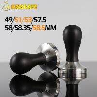 41/49/51/53/57.5/58/58.35mm African Black Wood Tamper Coffee Powder Hammer with 304 Stainless Steel Base Coffee Accessories