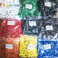 ❒ 100PCS E2508 Tube insulating terminals AWG 14 Insulated Cable Wire 2.5mm 2 Connector Insulating Crimp Terminal Connect 9 Colour