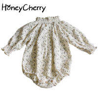 HoneyCherry baby Floral Print Long-Sleeve bodysuit Suit Crawling Clothes baby girl clothes