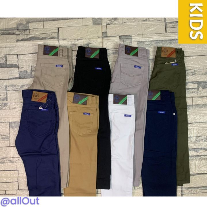 allOut Bossbon Boys' Colored Pants NON STRETCH [8 Colors Available ...