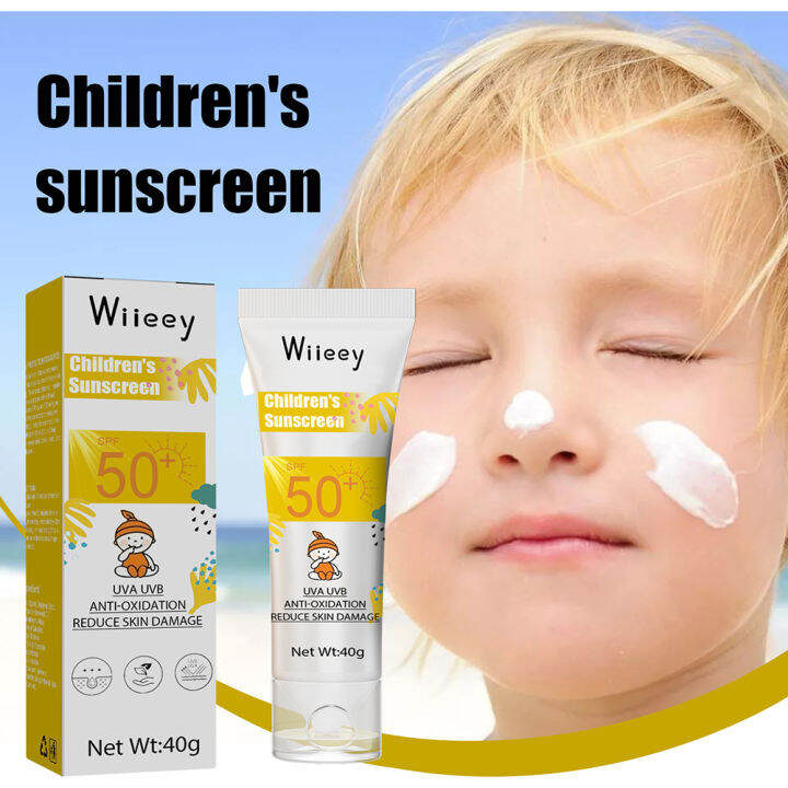 Apphom 3Pcs Kids Sunscreen Lotion SPF50 PA+++ 40g Refreshing Mild Non