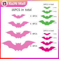 16ชิ้นสติ๊กเกอร์ติดผนังค้างคาวฮัลโลวีนนำมาใช้ใหม่ได้3D พีวีซีน่ากลัวค้างคาวสติ๊กเกอร์ภาพติดหน้าต่างสำหรับบ้านในร่มประตูกระจกหน้าต่างเครื่องตกแต่งฝาผนัง