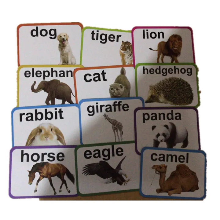 Animals Flash Cards Set for Baby Toddler Preschool Kids Early Educational  Learning Materials | Lazada PH