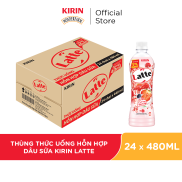 1 Thùng - Thức Uống Hỗn Hợp Dâu Sữa KIRIN Latte 480ml