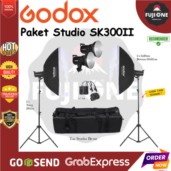 PAKET STUDIO GODOX SK300II / GODOX SK300-II | Lazada Indonesia