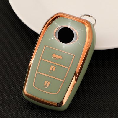 npuh For Toyota Highlander Land Cruiser Riez 86 Hilux Innova Fortuner Rav4 Camry Prado Shell 2 3 Buttons TPU Car Key Cover Case