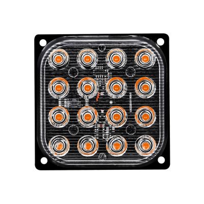 【CW】1x Led Strobe Warning Light Strobe Grille Flash Truck Lamp Amber Traffic Light 12V 24V Round Car Light Square Side Maker Lights