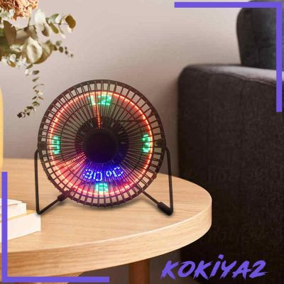 [Kokiya2] พัดลมตั้งโต๊ะ LED USB 360 องศา ขนาดเล็ก แบบพกพา° พัดลมตั้งโต๊ะ ขนาดเล็ก หมุนได้ เหมาะกับฤดูร้อน สําหรับบ้าน ท่องเที่ยว ta